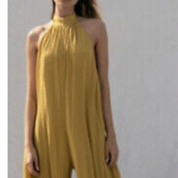 Free people royal blue halter jumpsuit w pockets - Picture 1 of 6